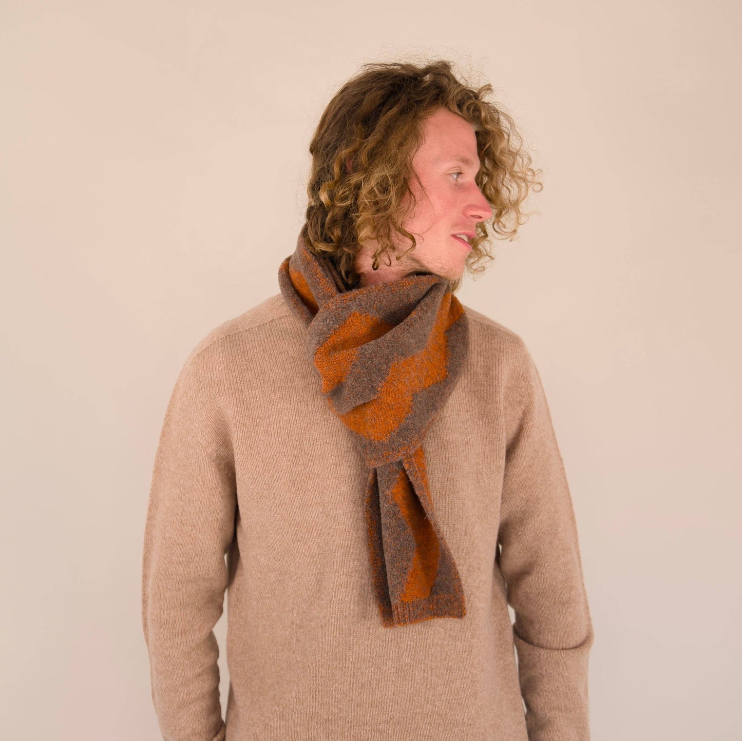 Soufflé - Thames Scarf - Light Brown_Oxide