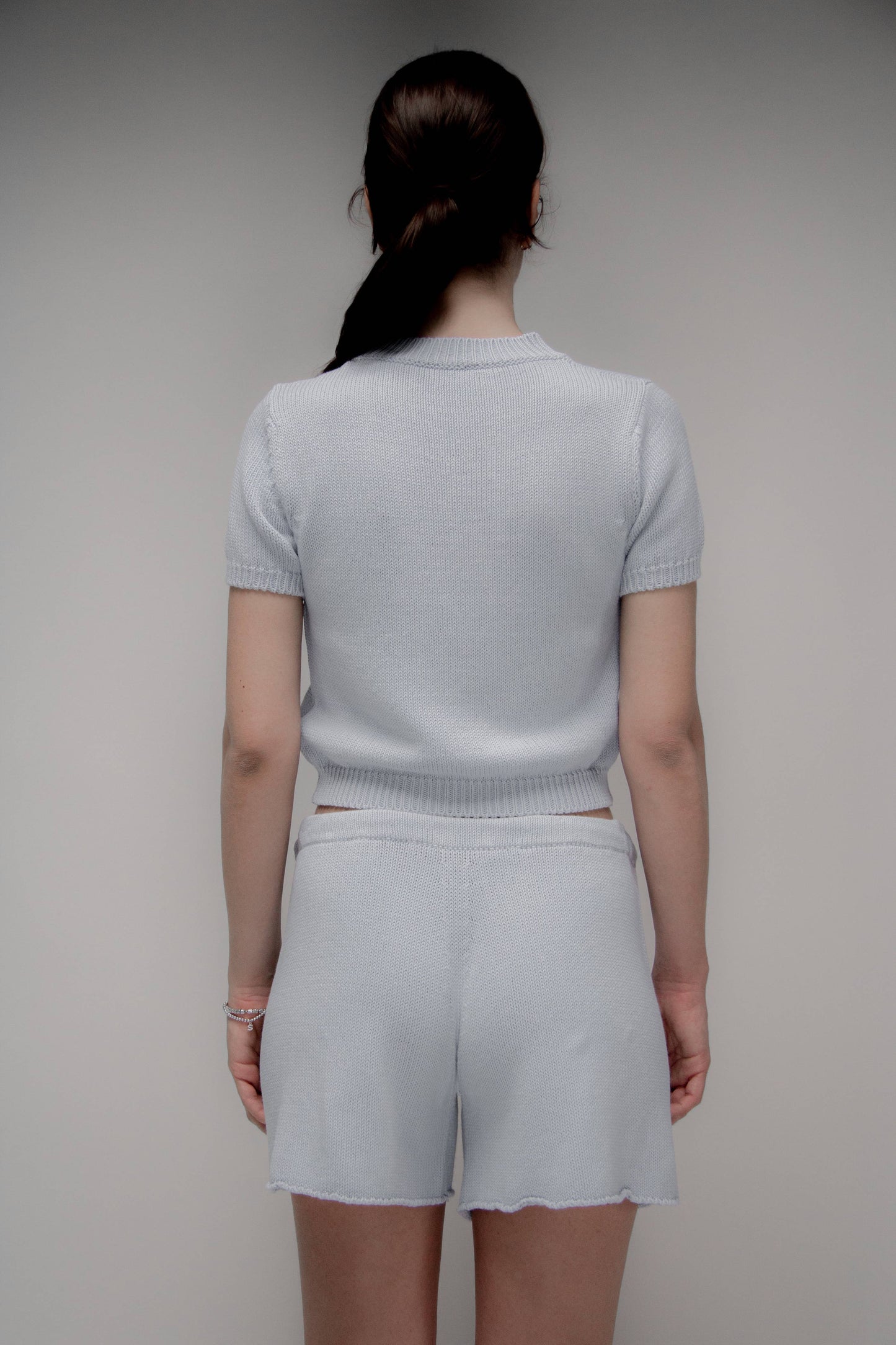 Fine cotton shorts | Sky Blue