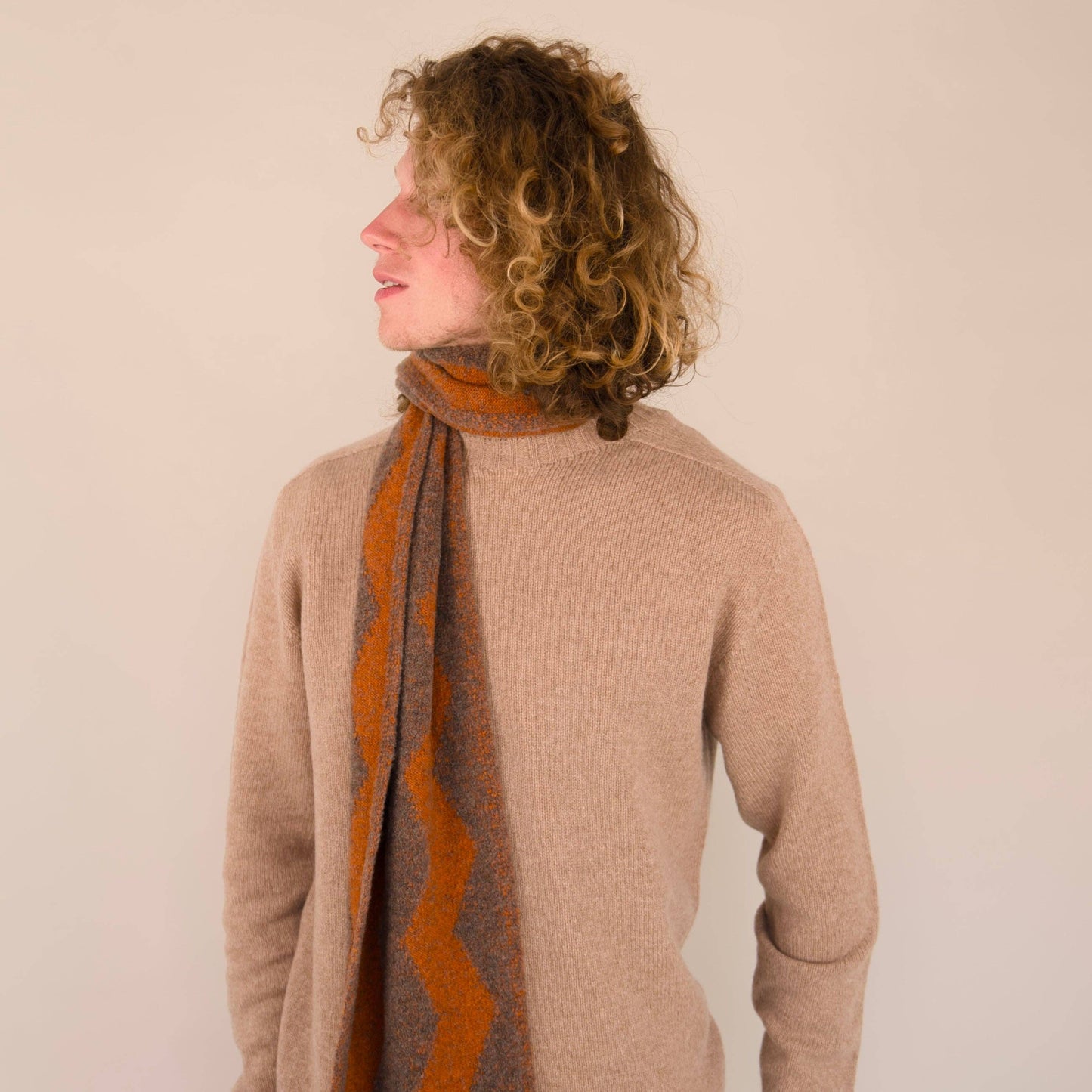 Soufflé - Thames Scarf - Light Brown_Oxide