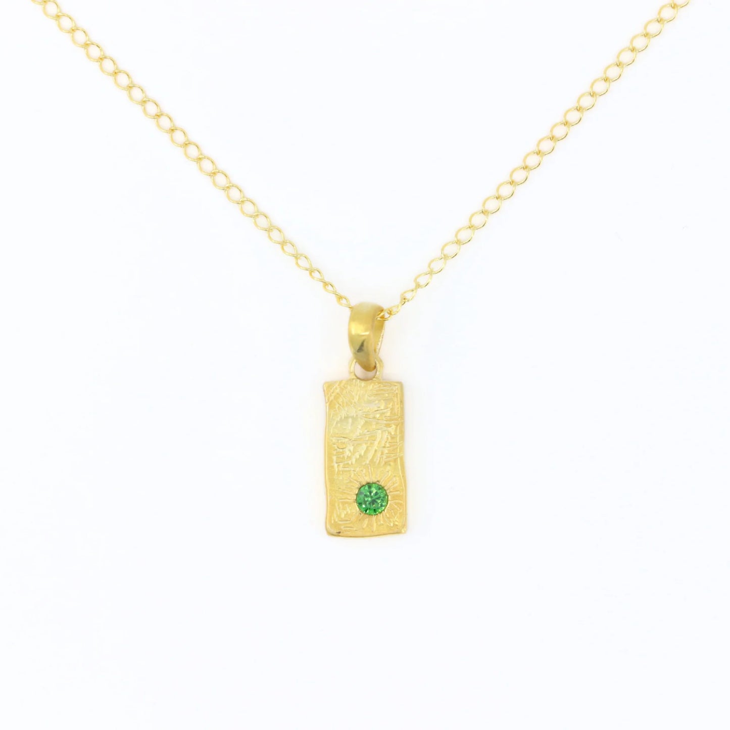 Dinner Plate Pendant // Gold