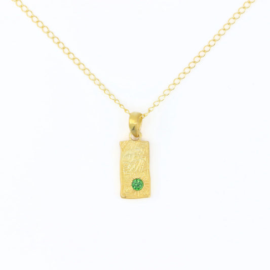 Dinner Plate Pendant // Gold