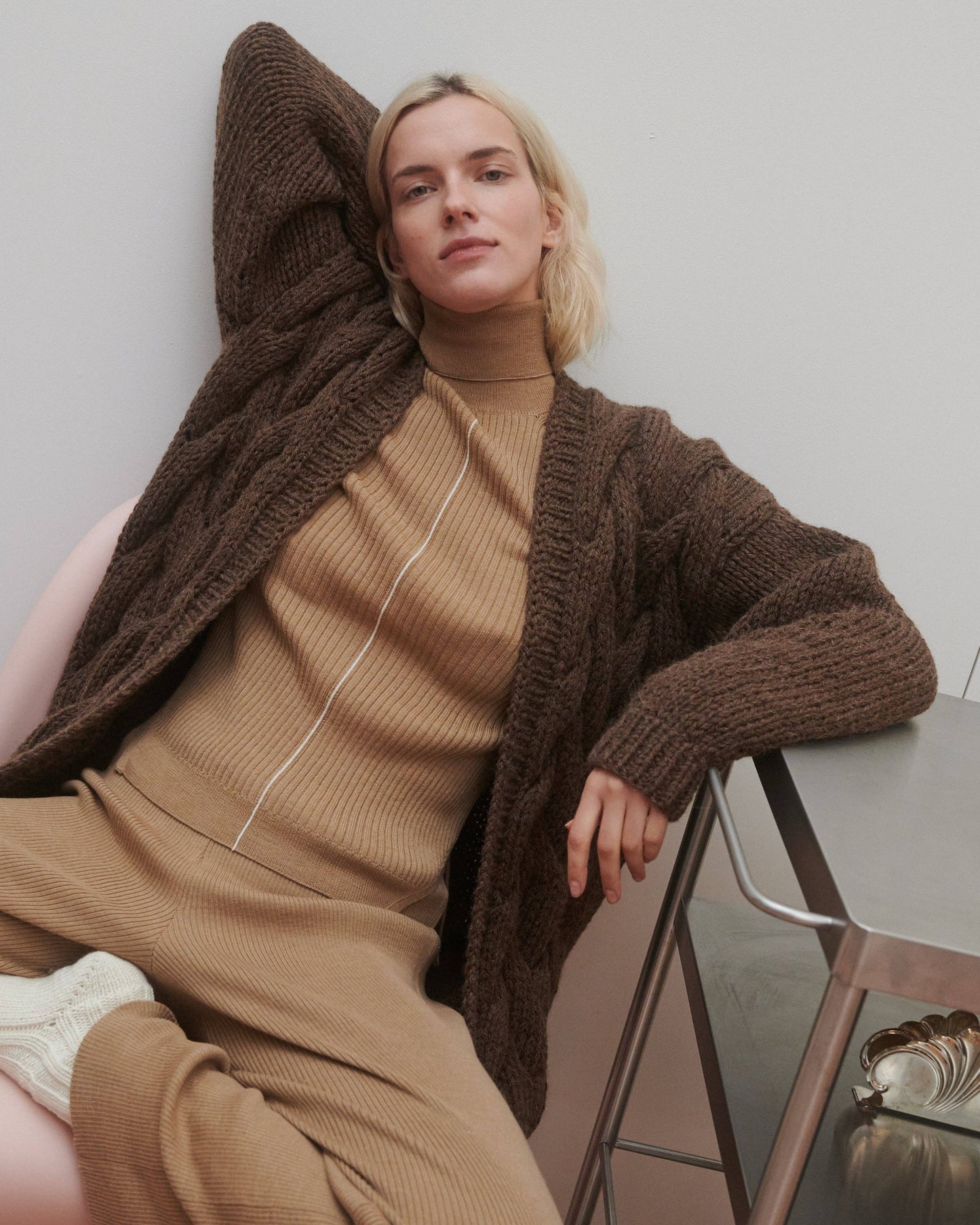 Rib Lounge: Nutmeg Merino Wool Pants
