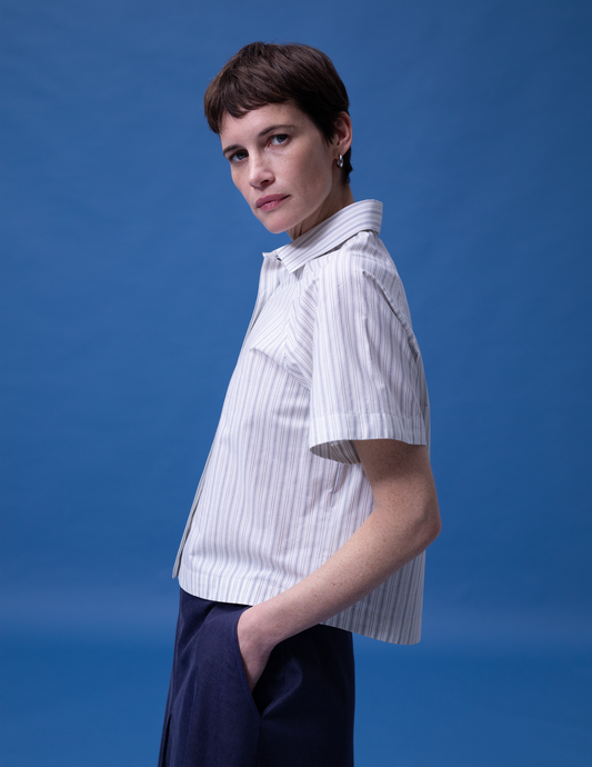 Raglan boxy crop shirt