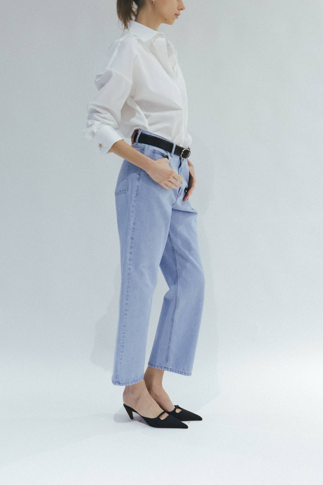 Organic cotton straight-leg jeans