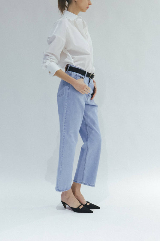 Organic cotton straight-leg jeans