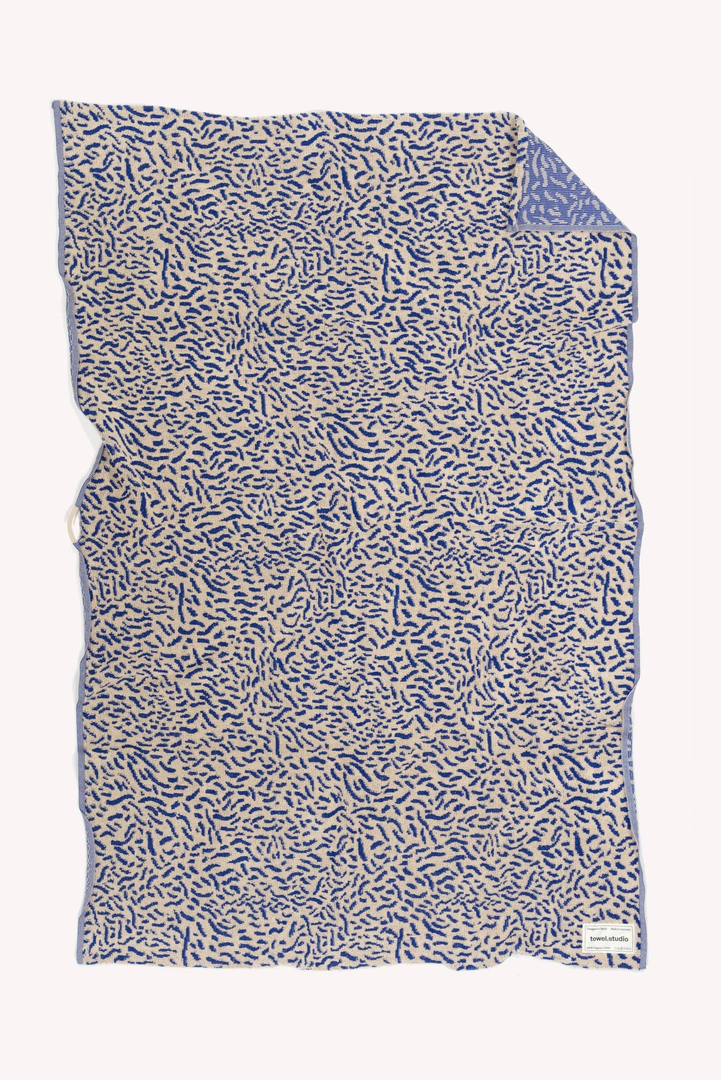 Worm Cotton Knit Beach Towel | Electric Blue