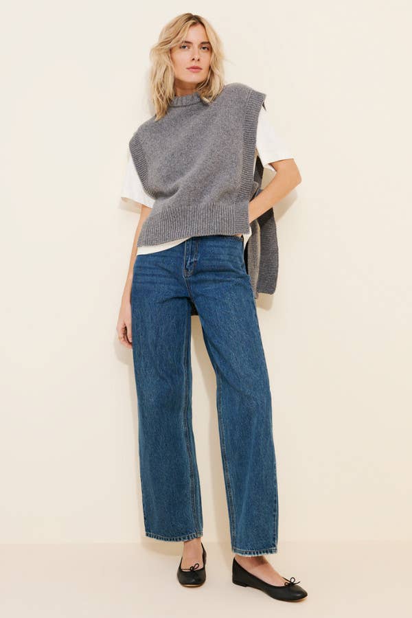 Kalvos: Dove Grey Merino Wool Vest
