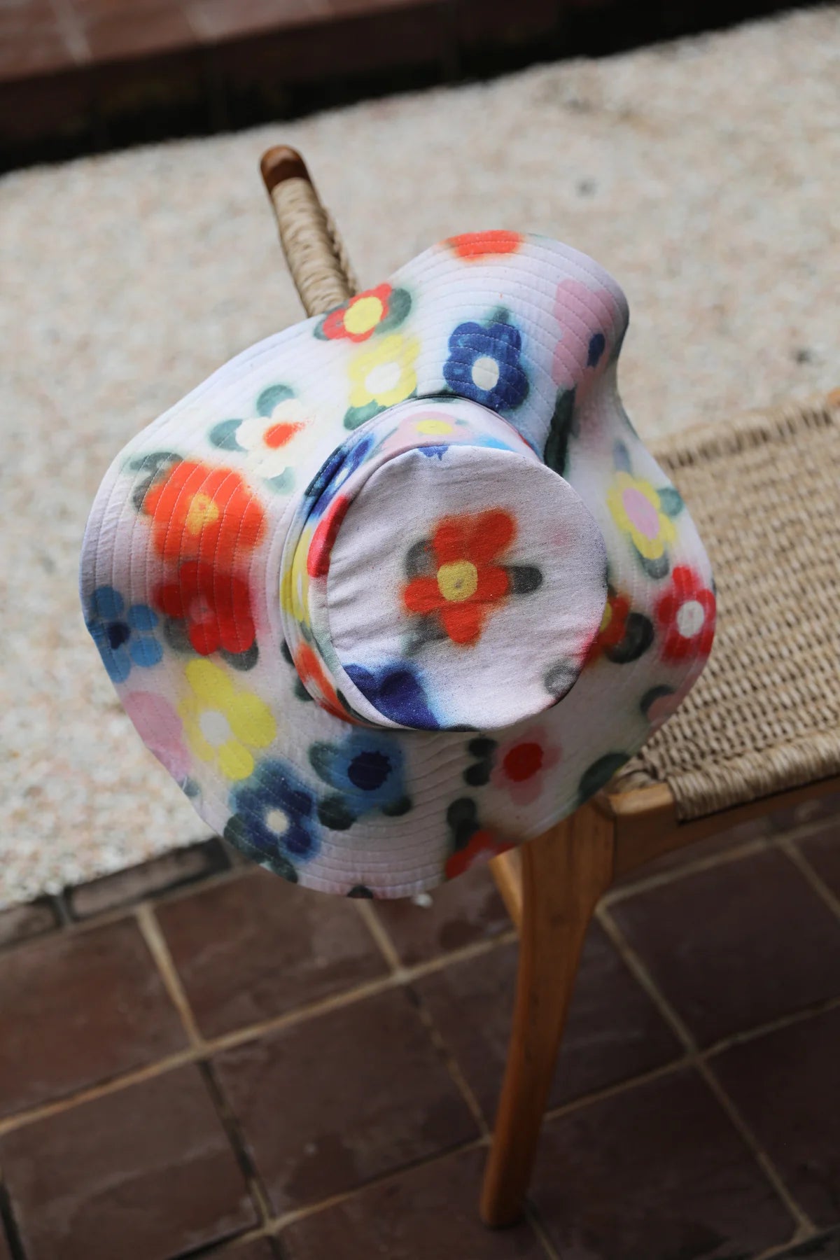 Linen cactus flower hat