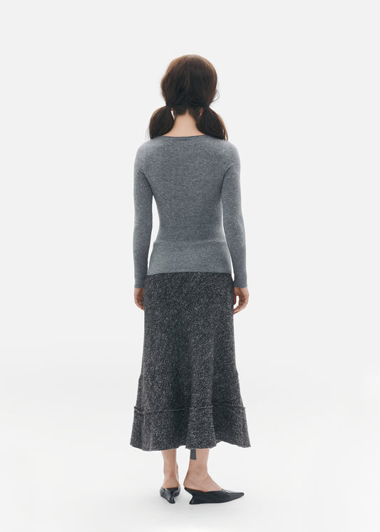 Retired Cheerleader V Neck tee | Grey