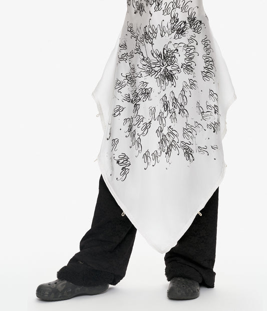 B–R–B just Spiraling Scarf Top | White