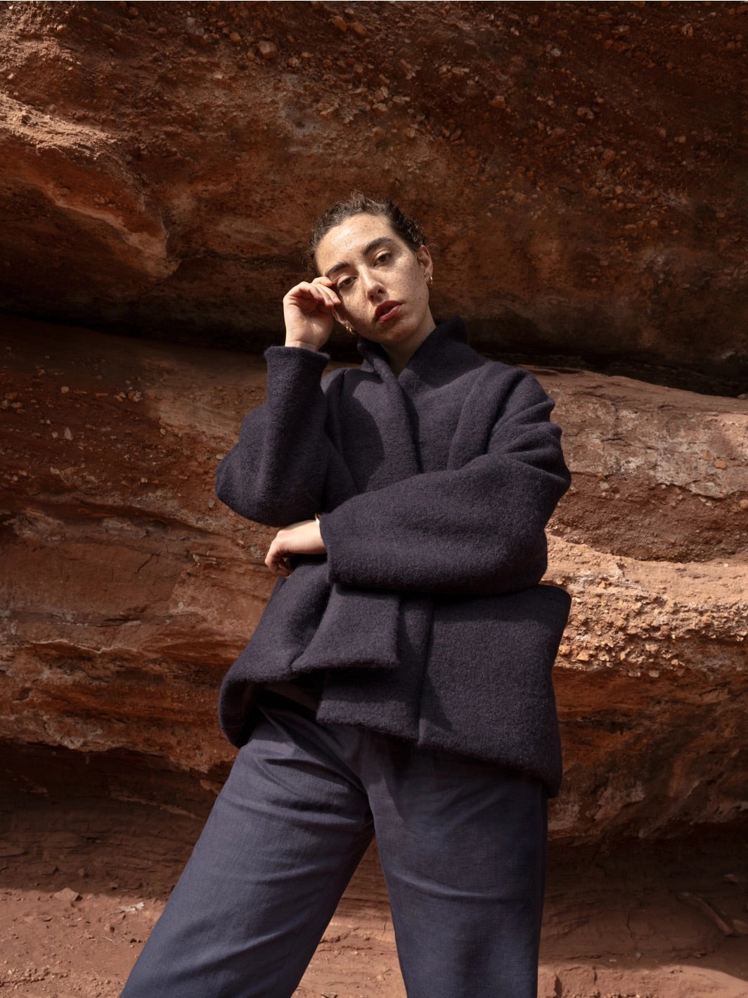 314 BRUC JACKET beige organic wool