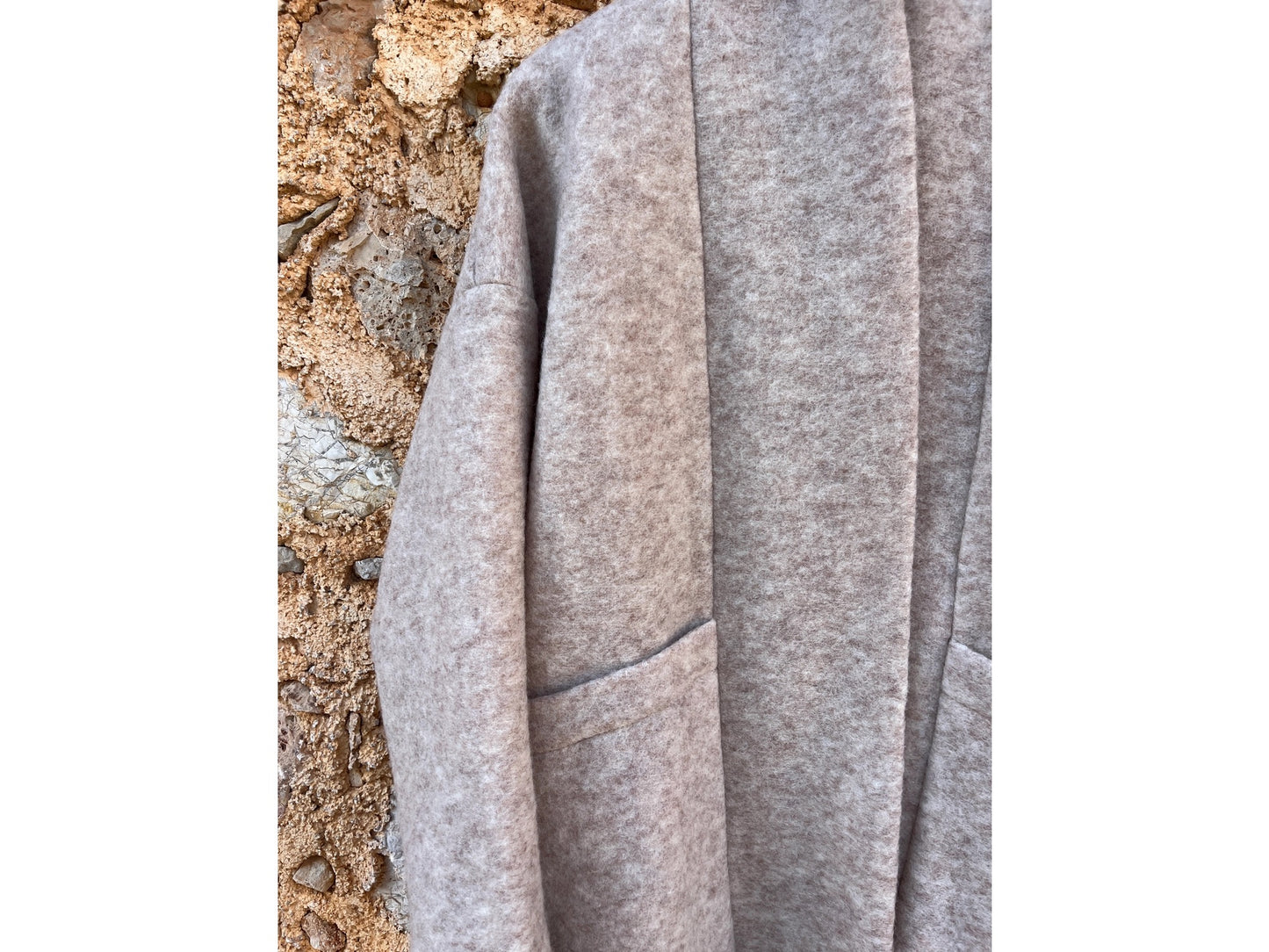 314 BRUC JACKET beige organic wool