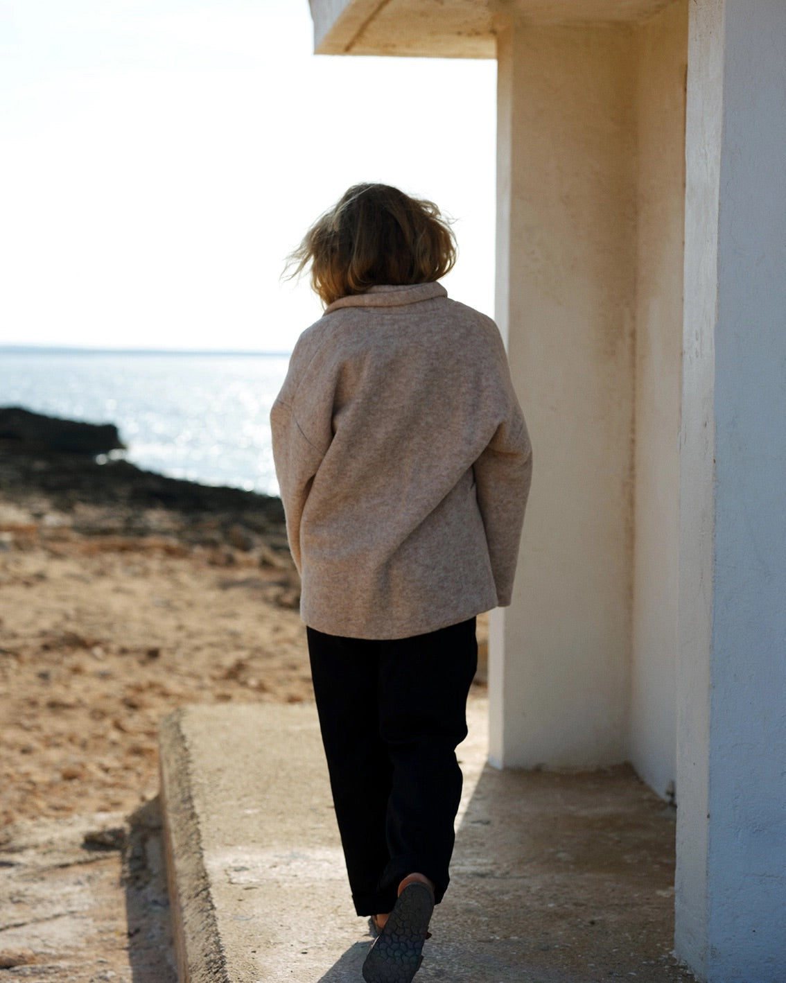 314 BRUC JACKET beige organic wool