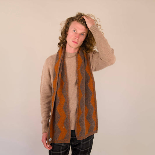 Soufflé - Thames Scarf - Light Brown_Oxide