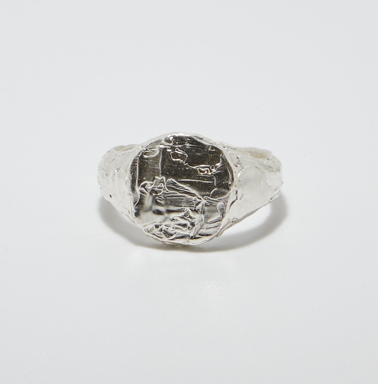 Liquify ~ Large Melt Signet | Sterling Silver