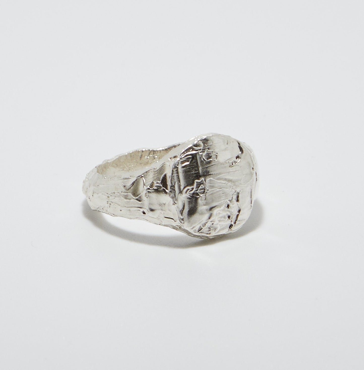 Liquify ~ Large Melt Signet | Sterling Silver