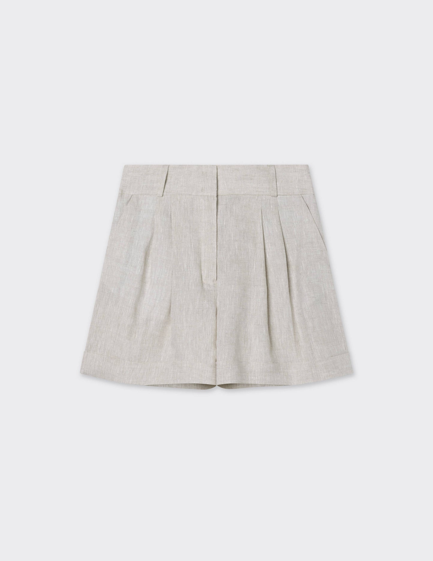 Double-pleat shorts
