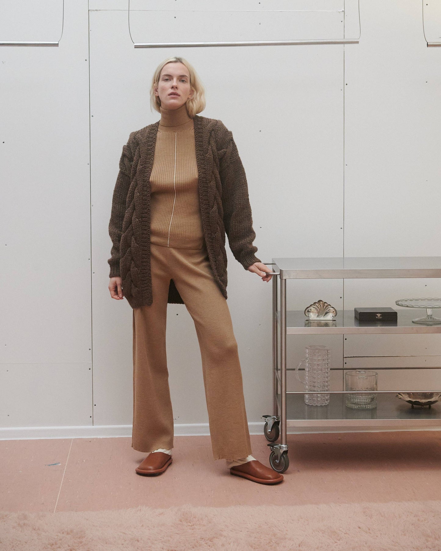 Rib Lounge: Nutmeg Merino Wool Pants