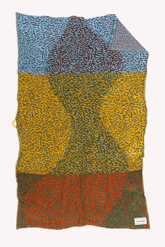 Worm Cotton Knit Beach Towel | Multicolor