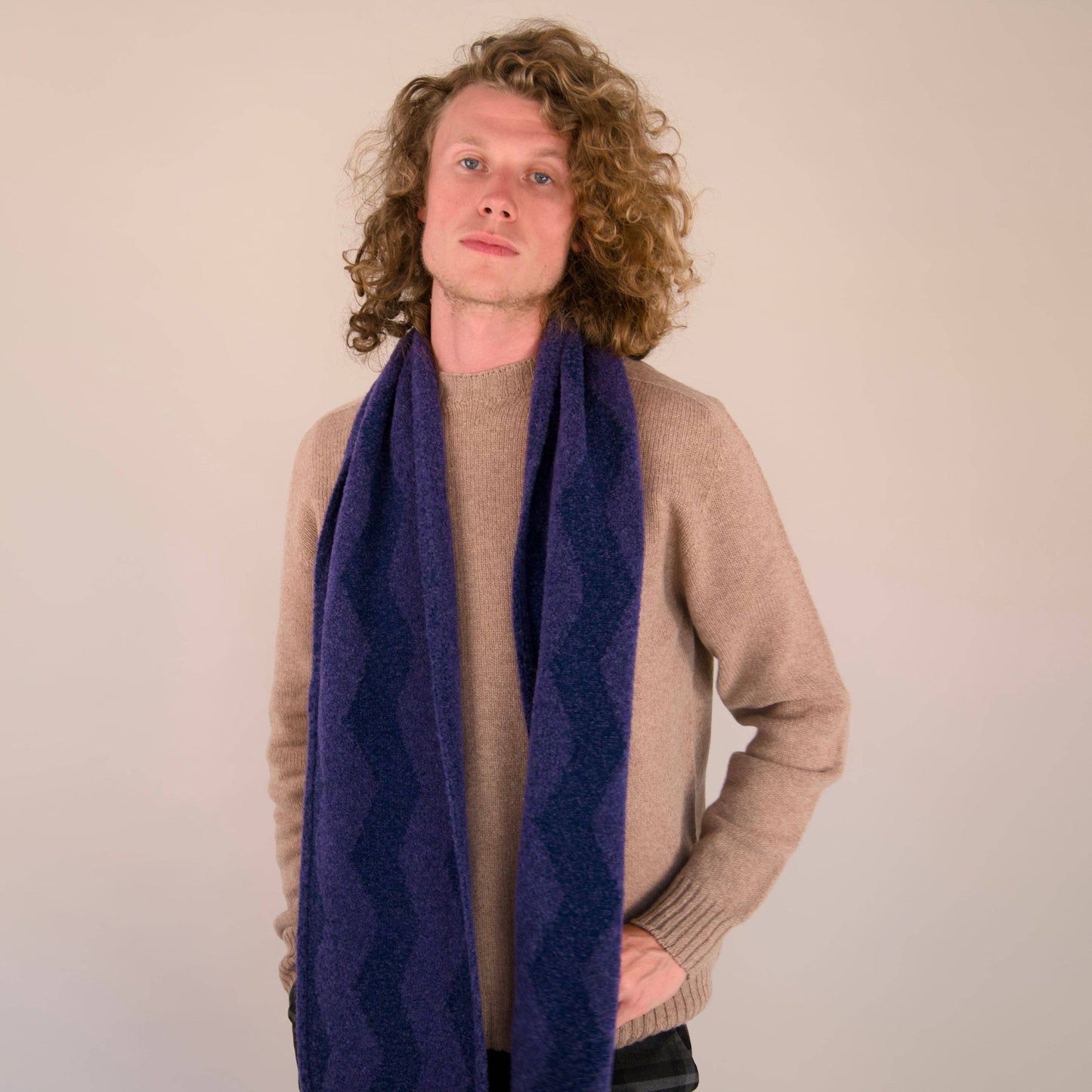Soufflé - Thames Scarf - Purple_Cobalt