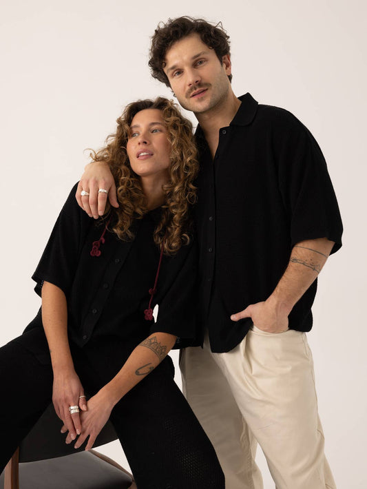 Sutemos: Cotton Shirt | Black