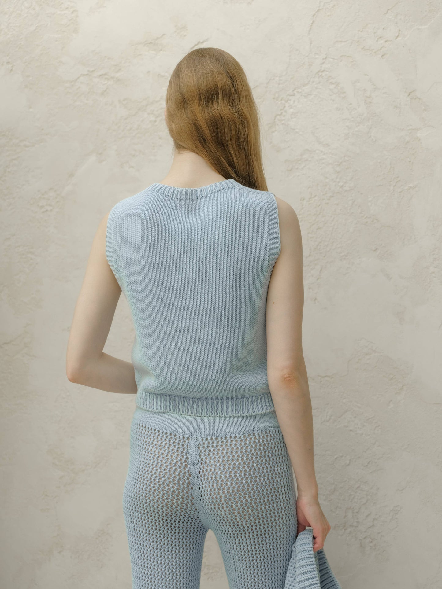Fine cotton braided tank top