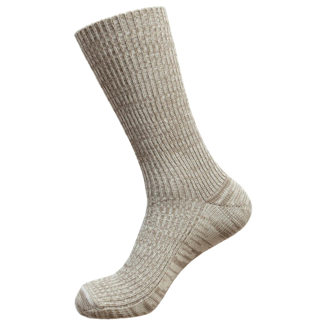 Narrawa Ribbed Local Merino | Cream Light Brown