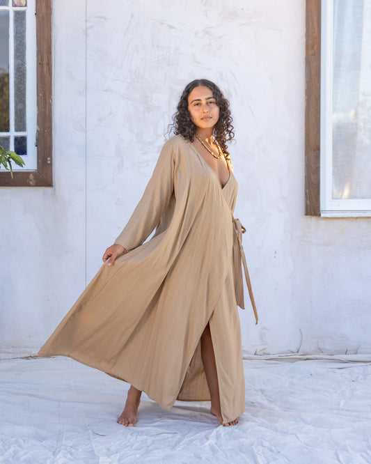 Santo Wrap Dress | Organic Sugarcane