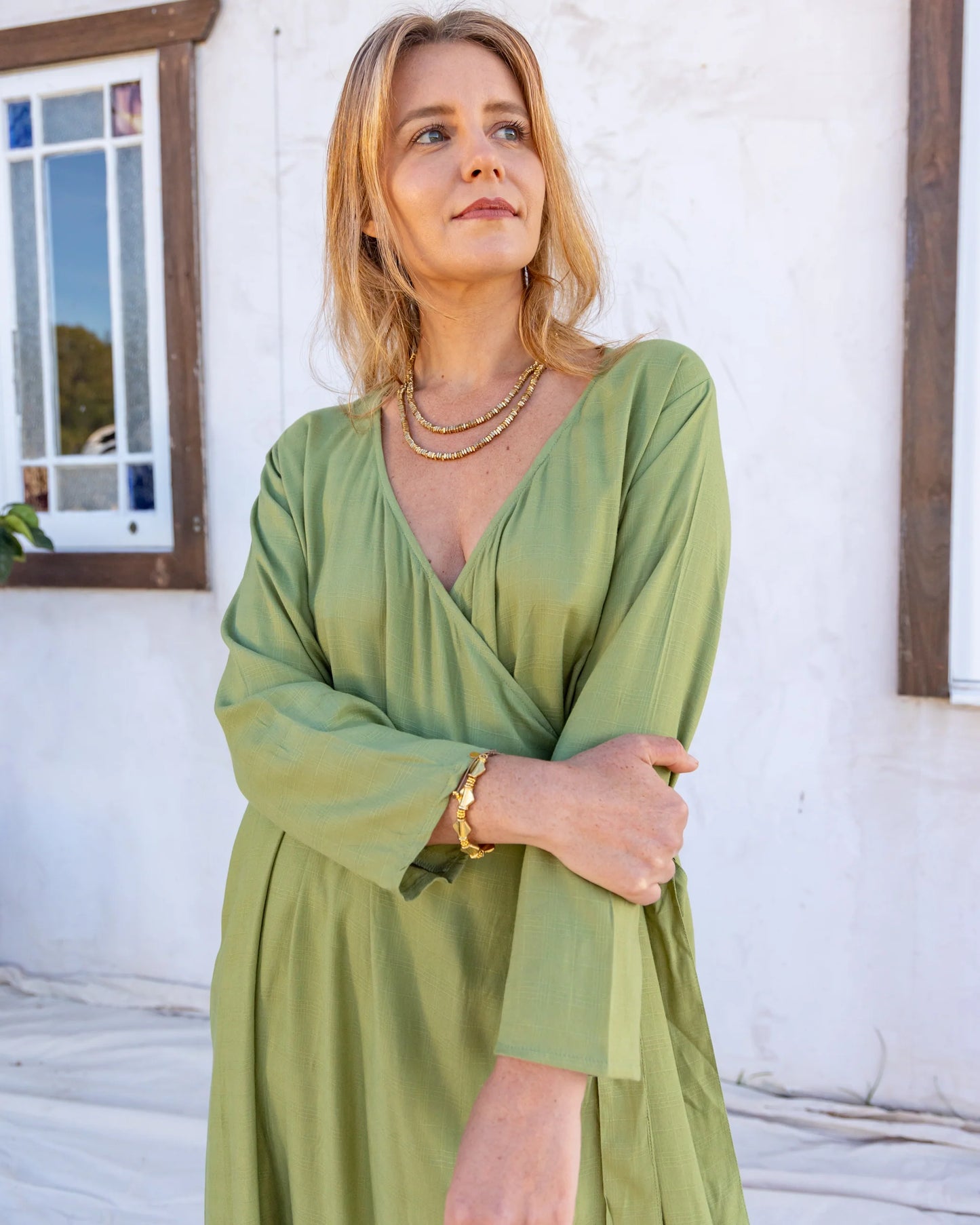Santo Wrap Dress | Organic Sugarcane