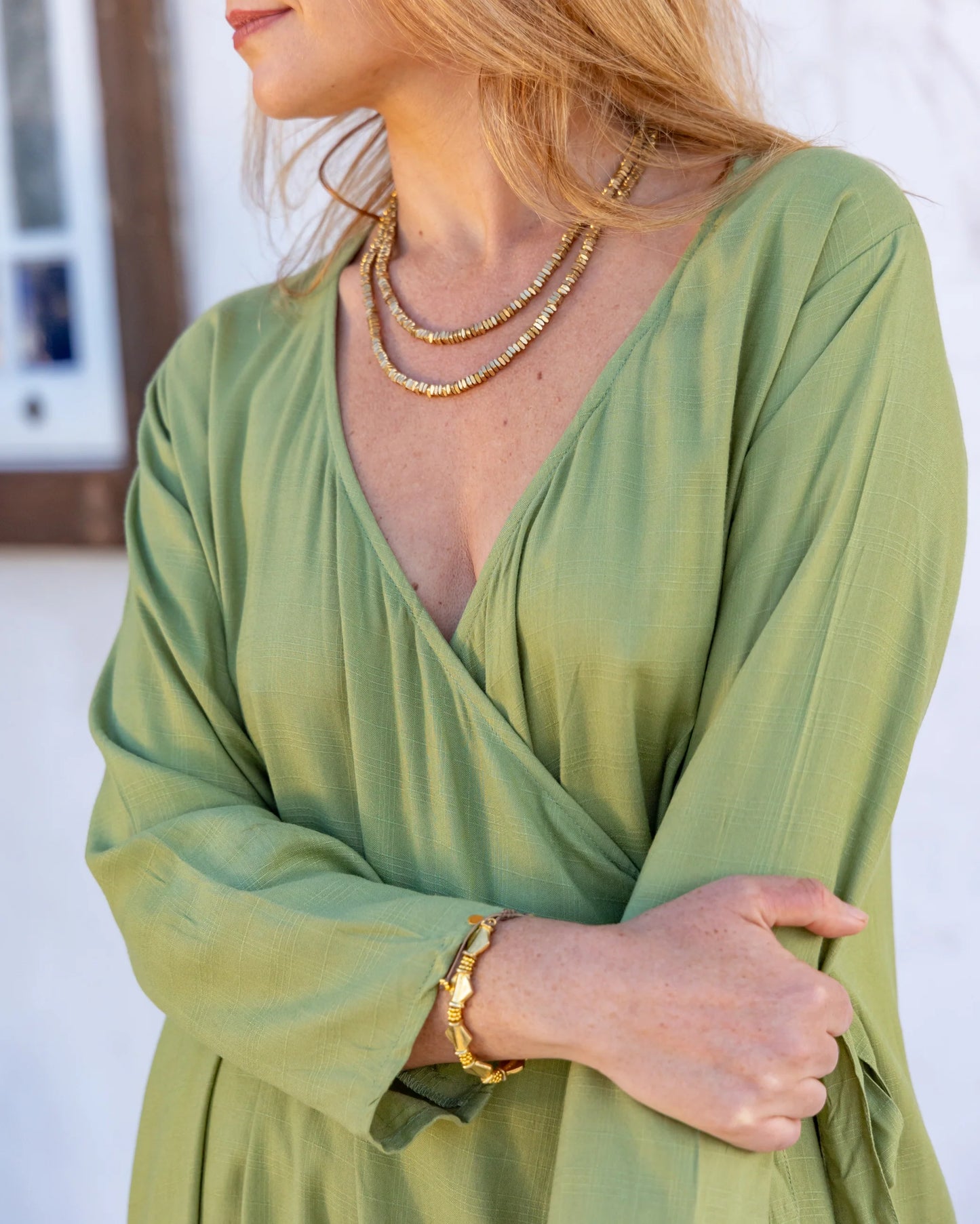 Santo Wrap Dress | Organic Sugarcane