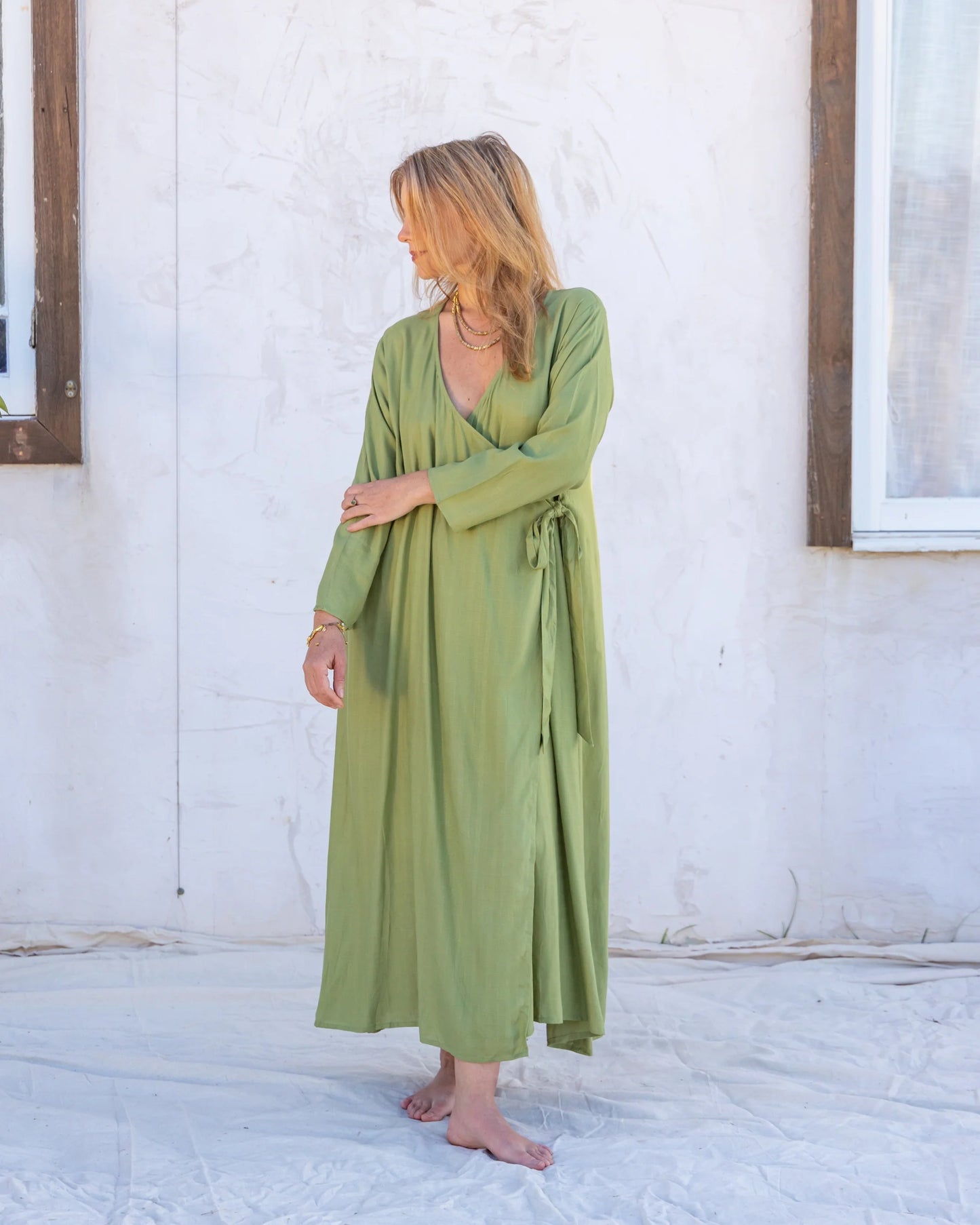 Santo Wrap Dress | Organic Sugarcane
