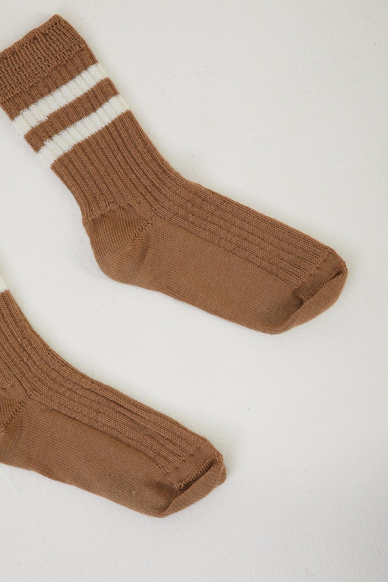 Flat lay of merino wool socks