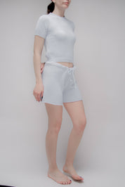 Fine cotton shorts | Sky Blue