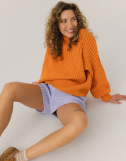 Delčia Cotton Sweater | Orange