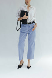Jeans aus Bio-Baumwolle mit geradem Bein