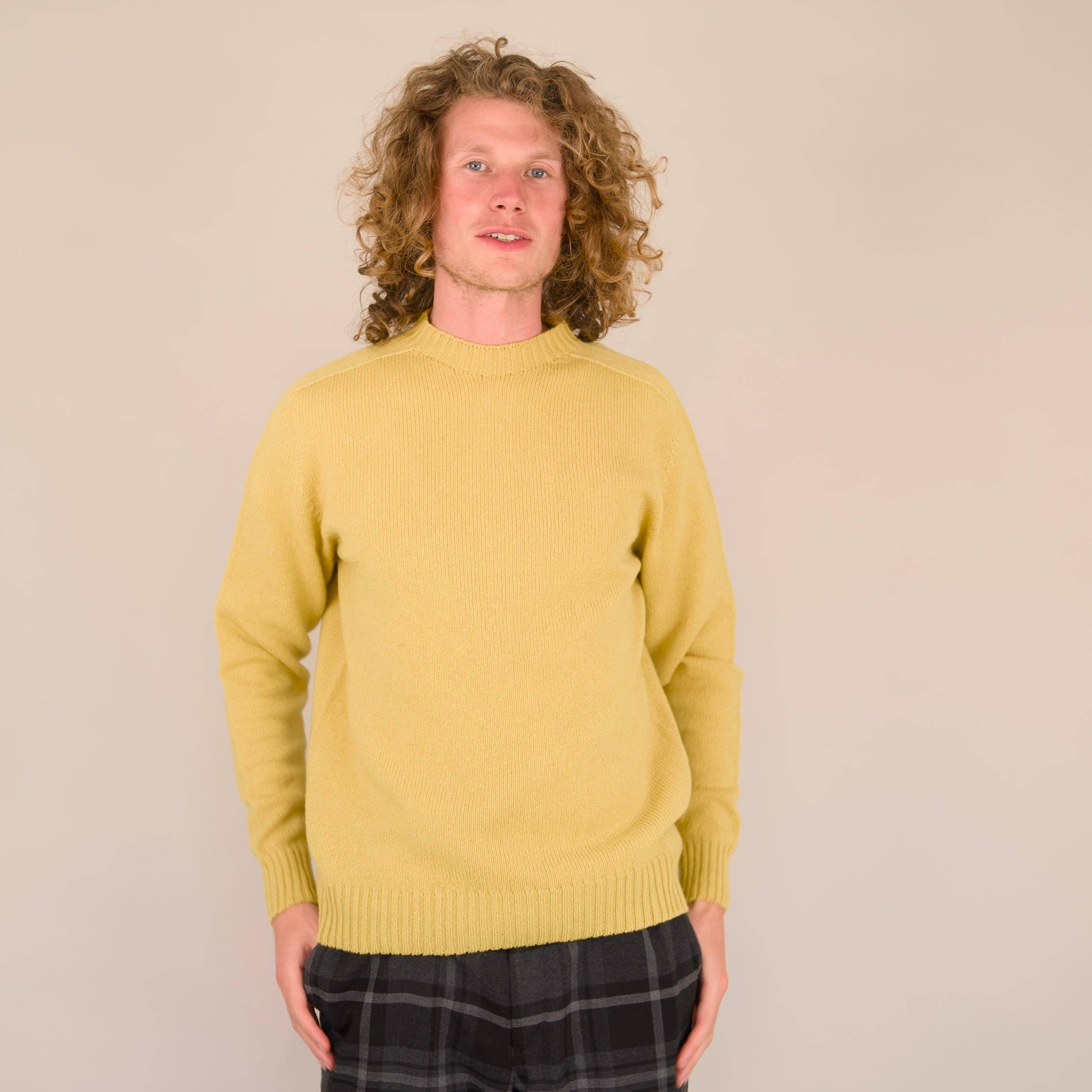 Geelong Lammwolle – Nahtloser Rundhalsausschnitt | Messing