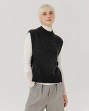 Giria: Charcoal Wool Vest