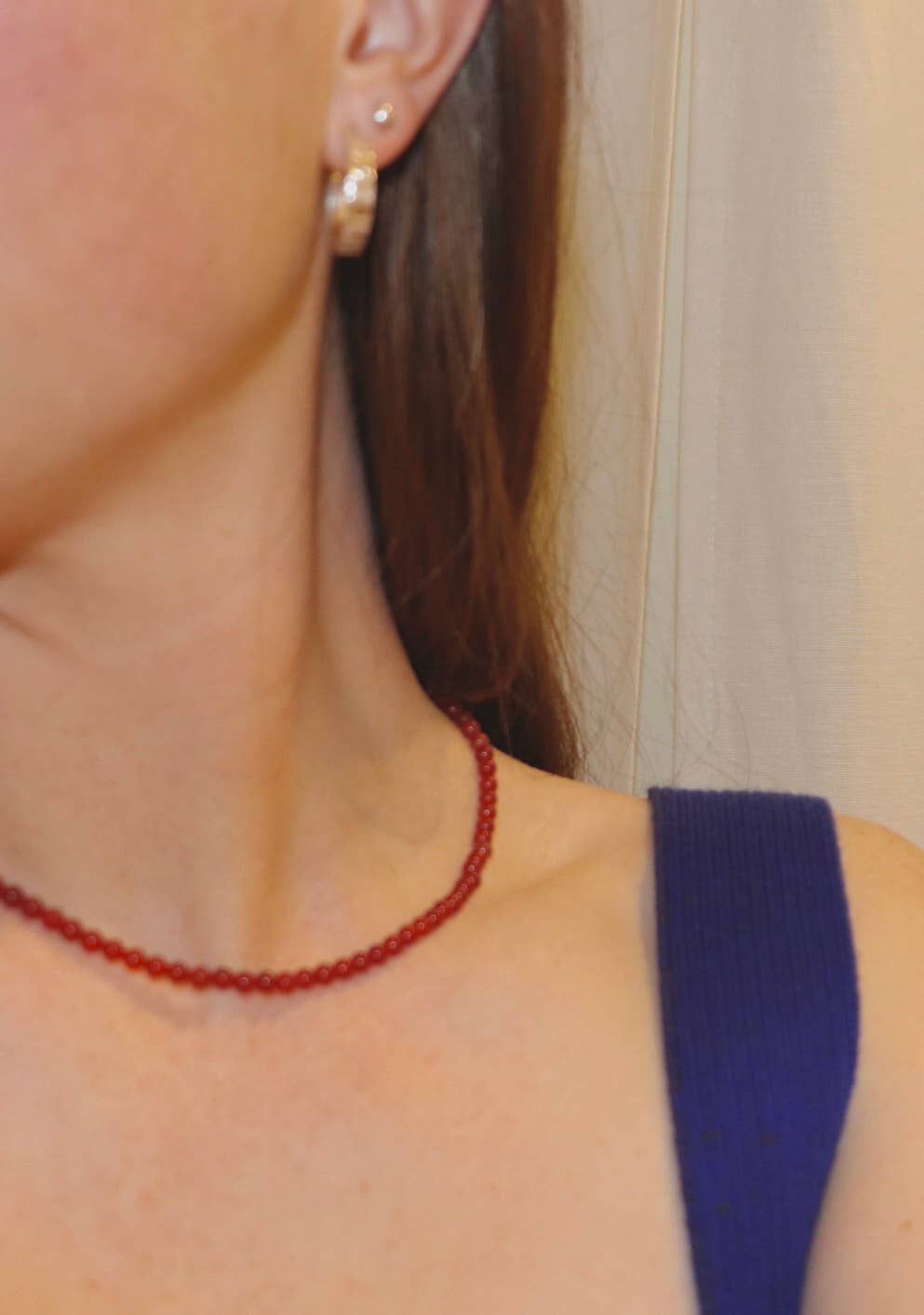 Mina Necklace in Red Algae