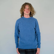 Geelong Lambswool - Seamless Crew | Blue