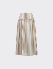 Striped skirt on a light gray background
