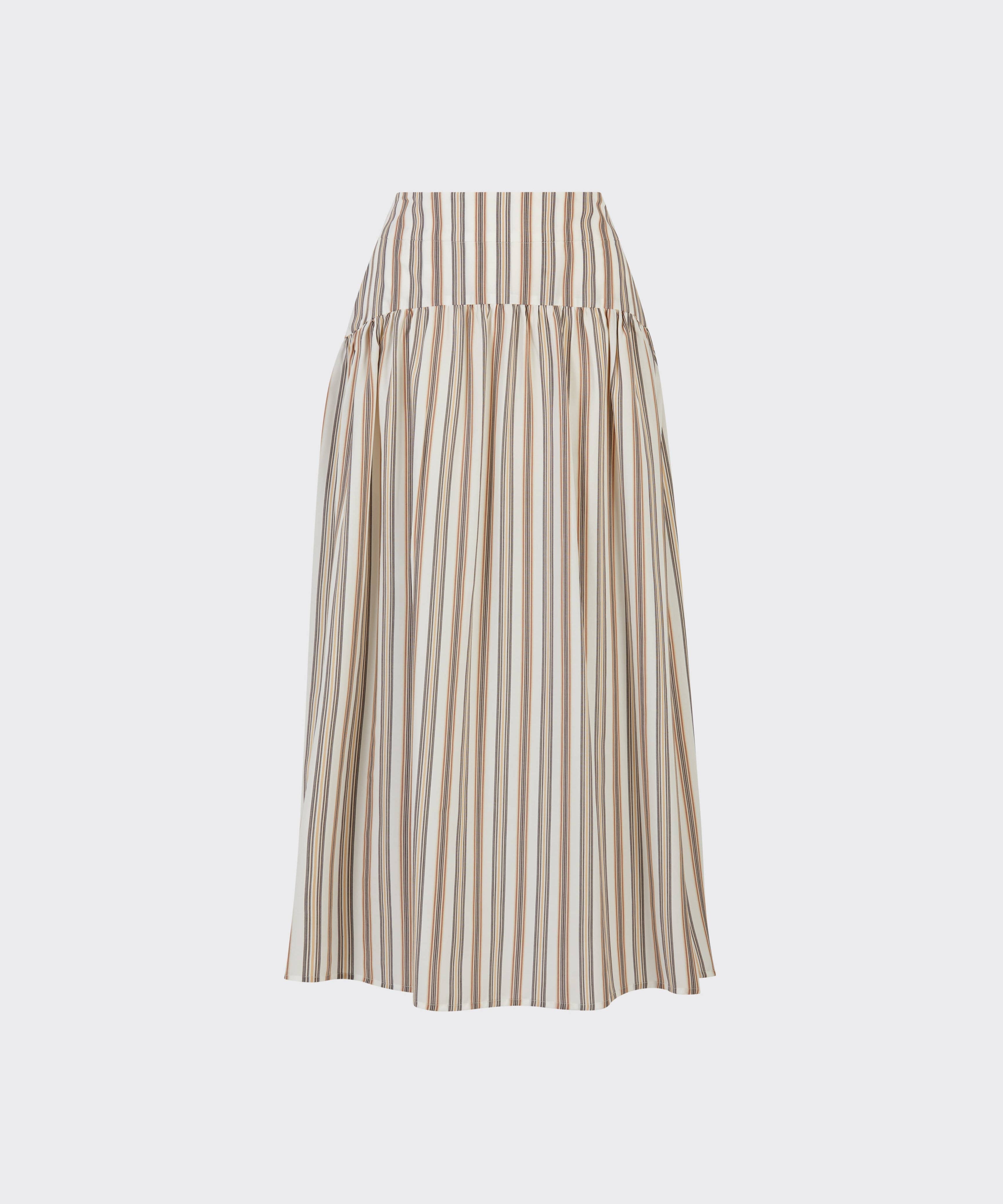 Striped skirt on a light gray background