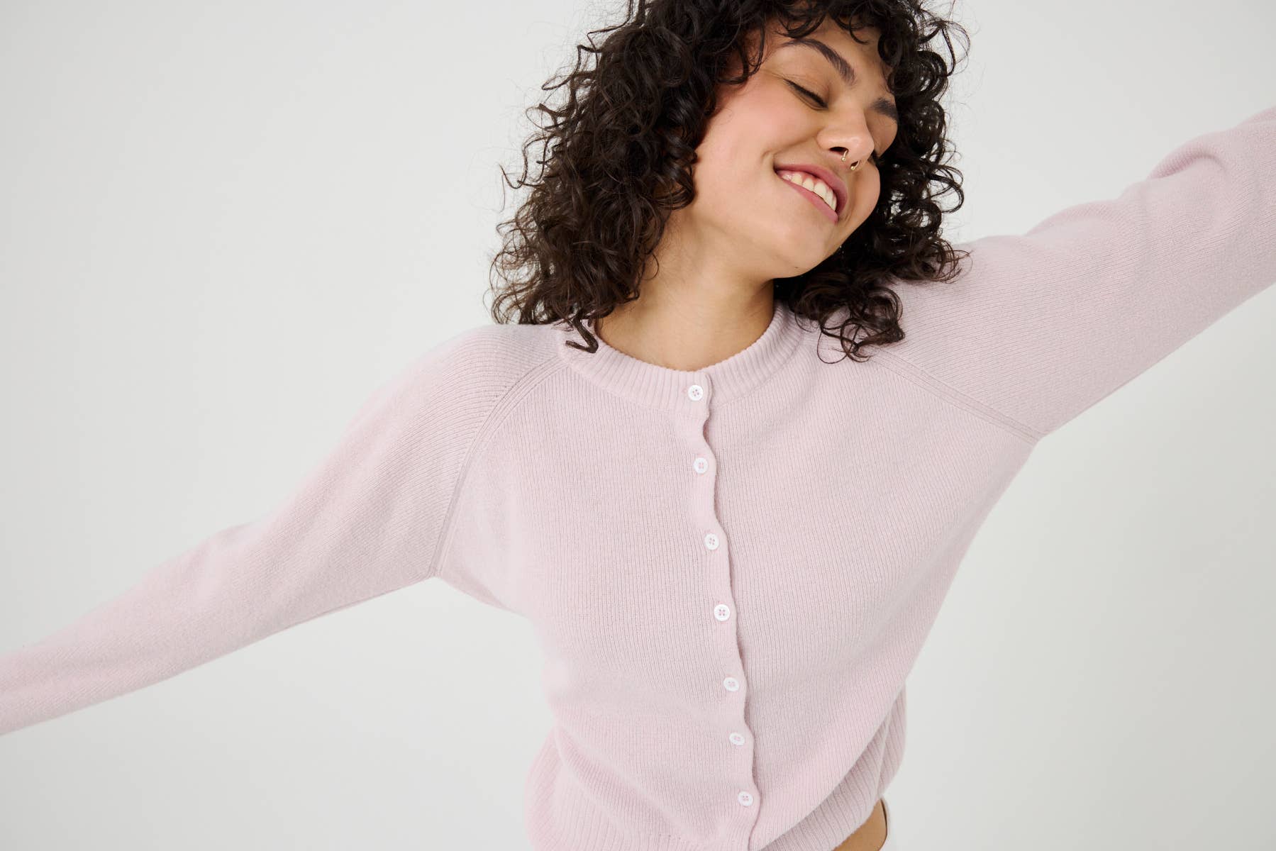 Indraja: Wool Cashmere Cardigan