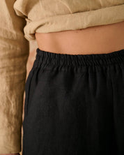 Georgina Linen Trousers | Black