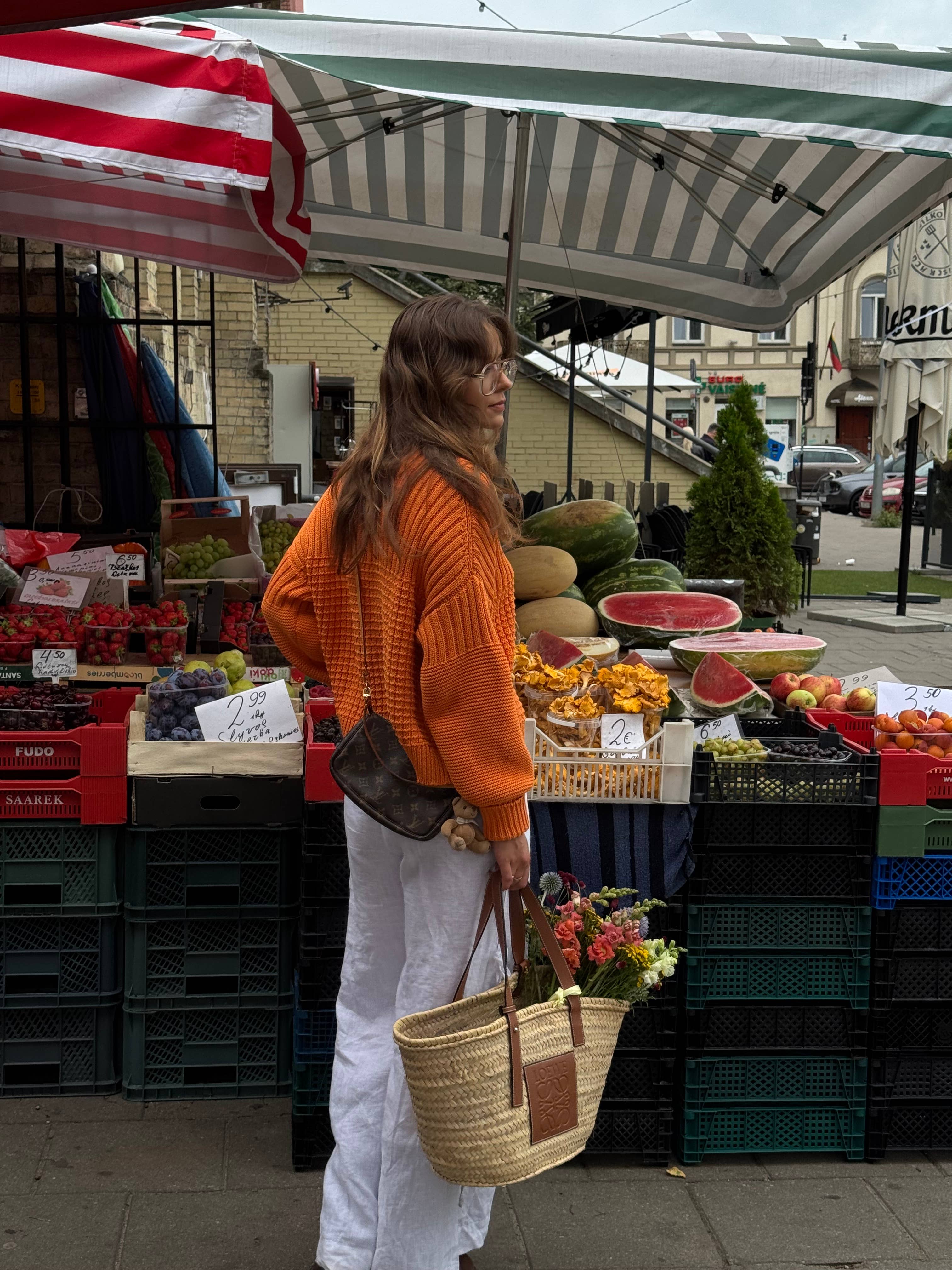 Delčia Cotton Sweater | Orange
