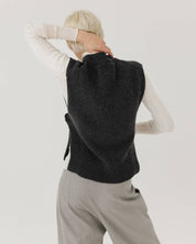 Giria: Charcoal Wool Vest
