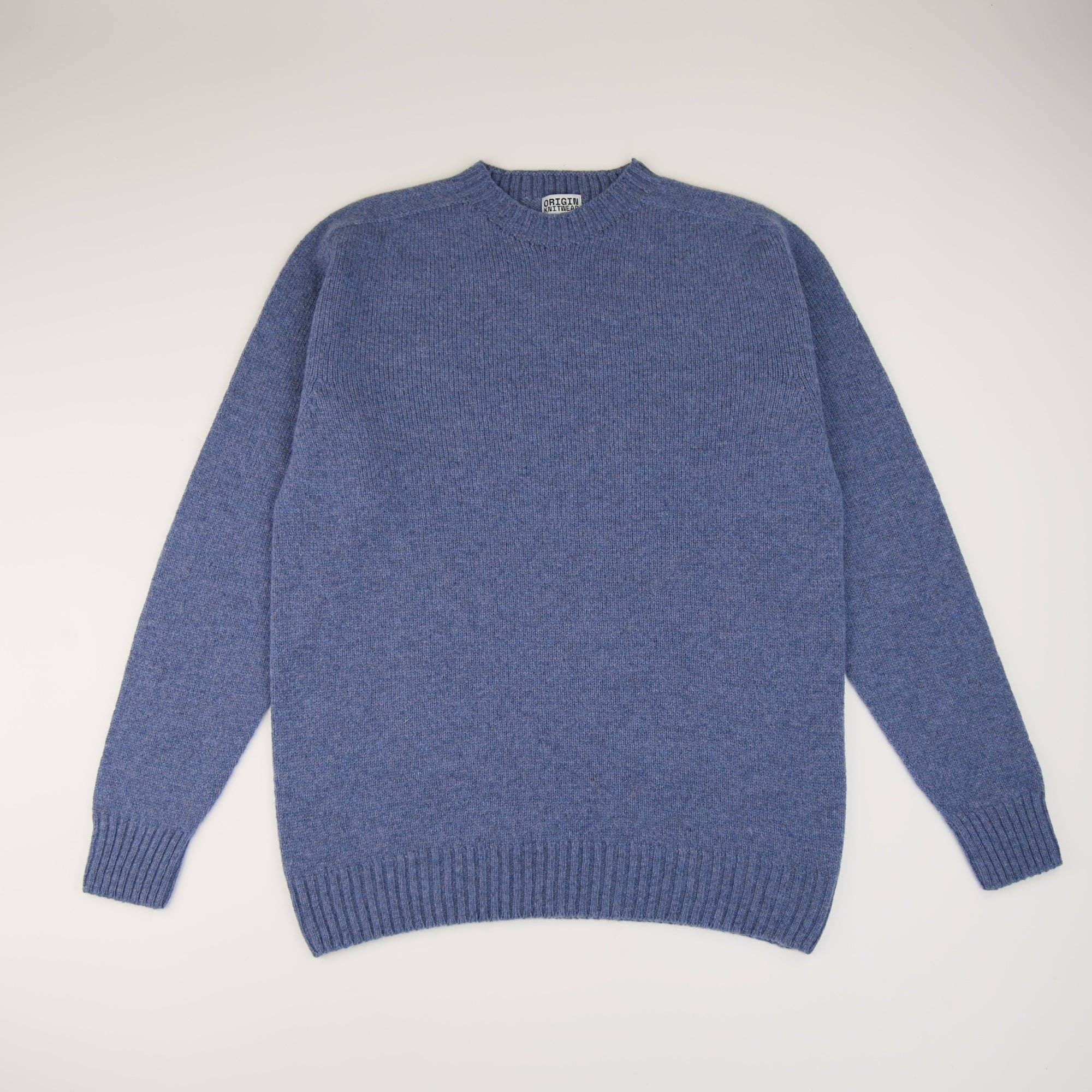 Geelong Lambswool - Seamless Crew | Blue