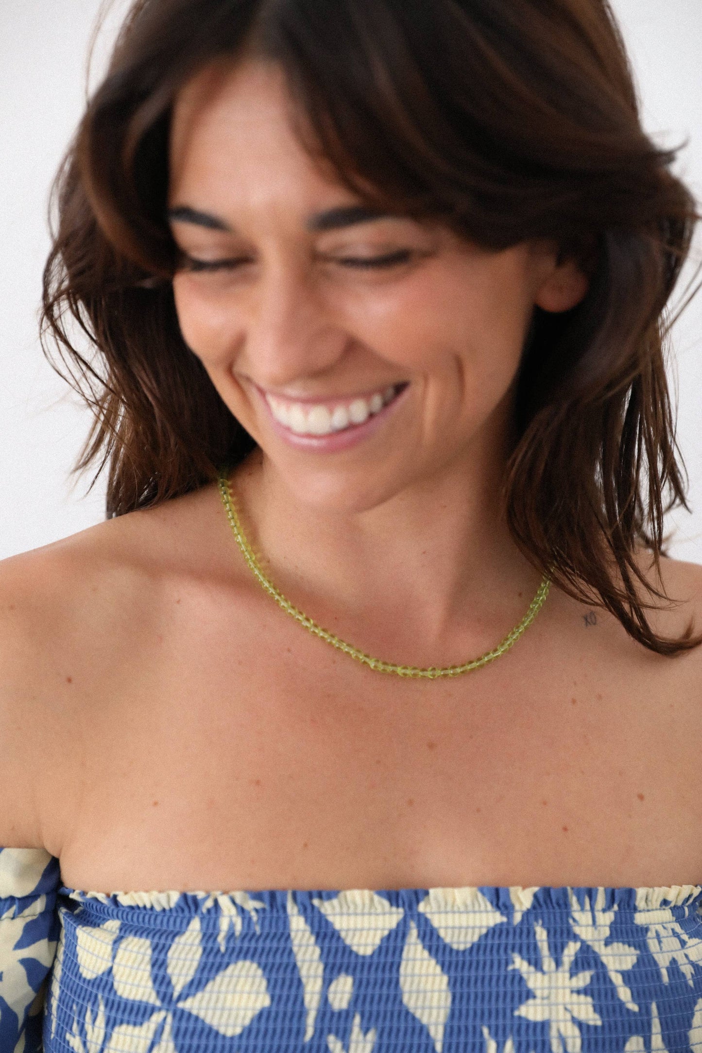 Mina Necklace in Green Algae