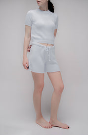 Fine cotton shorts | Sky Blue