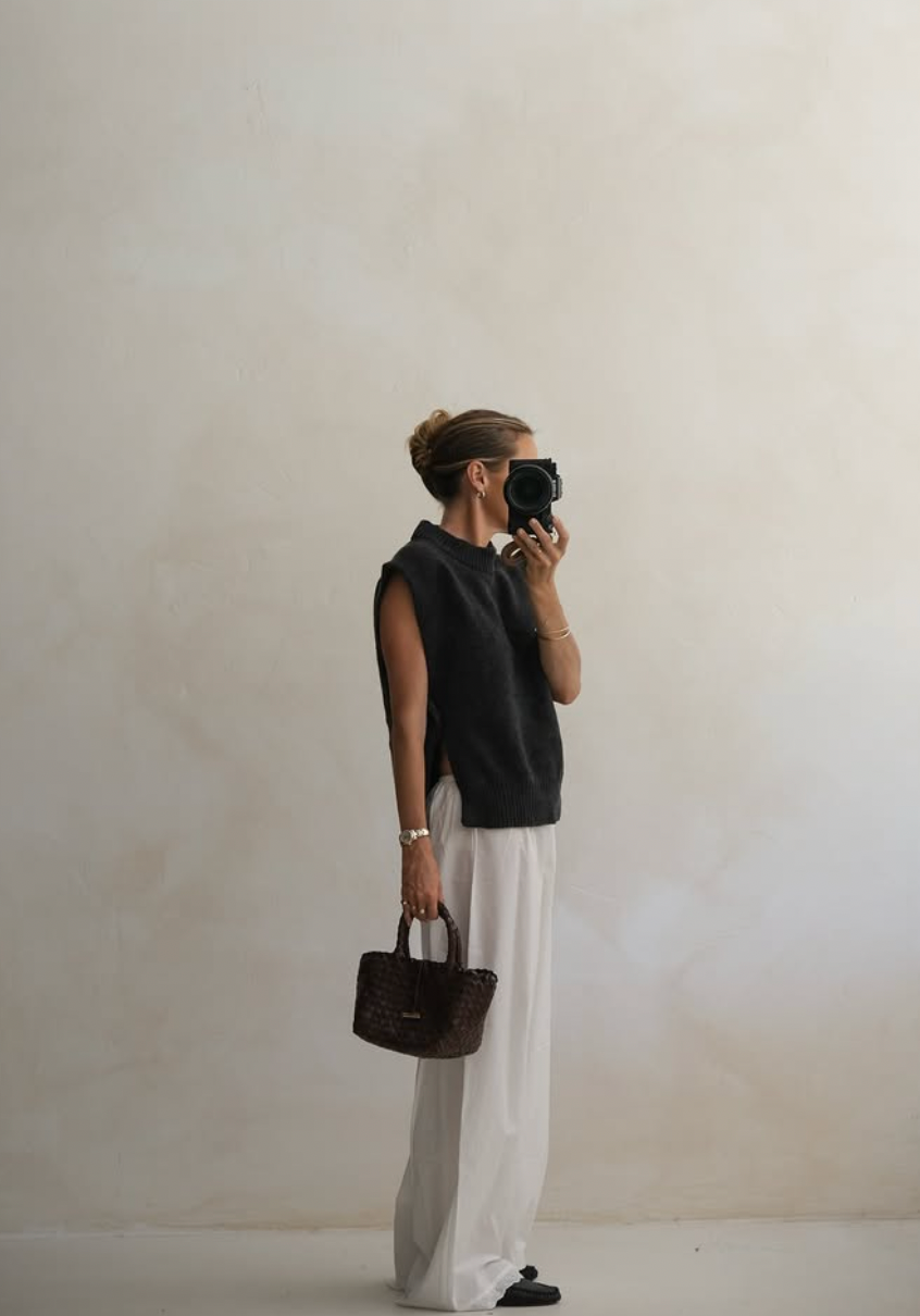 Giria: Charcoal Wool Vest