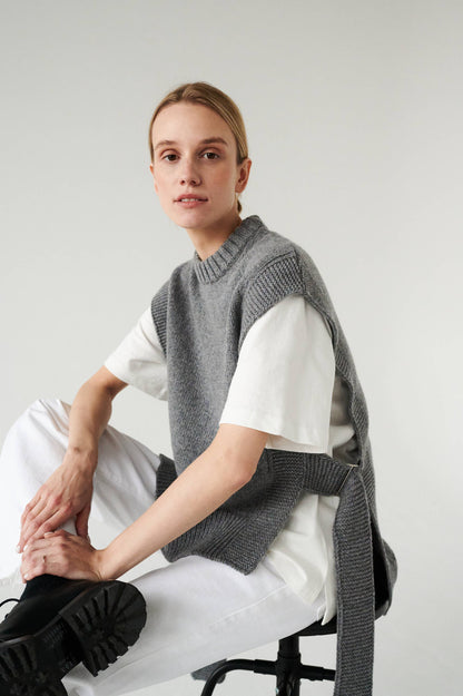 Kalvos: Dove Grey Merino Wool Vest